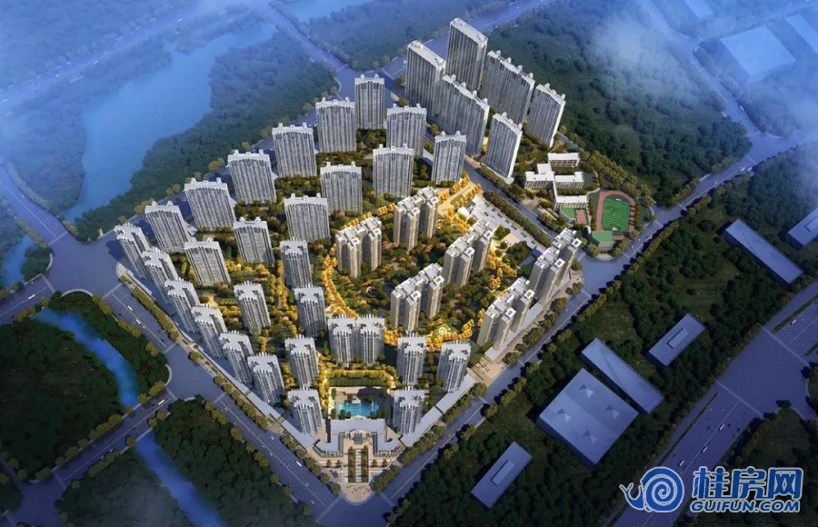 兴进颐景城鸟瞰效果图（2019.6）
