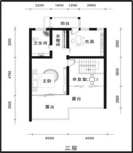碧水嘉园 水印帝景复式楼三层户型图