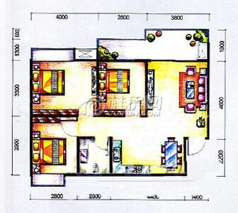 都市心语  三房一厅一卫