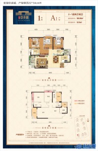 宏湖中央城1号楼A1户型