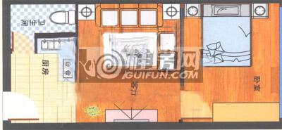 华城新贵一房一厅一卫户型图