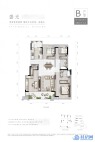 中海九樾B户型：126-131㎡4房2厅2卫