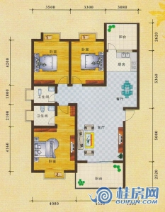 11#A户型三房两厅两卫130.16㎡（售罄）
