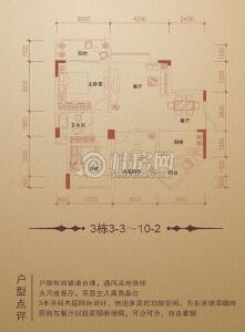 兴进·中央尊馆3栋3-3～10-2户型两房两厅一卫