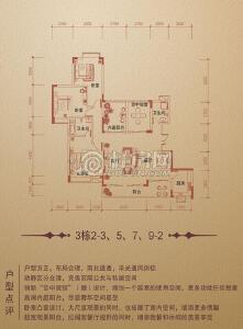 兴进·中央尊馆3栋2-3、5、7、9-2户型三房两厅两卫