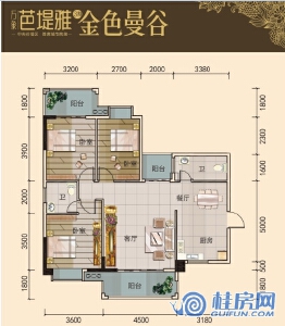 3期金色曼谷124㎡3房2厅1卫