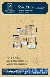（售罄）精通伊顿国际9#03户型105㎡2+1房2厅2卫