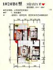 红岭御苑1# 2# AB户型三房一厅一卫97㎡=97㎡