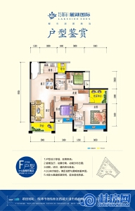F户型：119㎡3＋１房两厅两卫