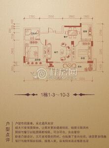 兴进·中央尊馆1栋1-3～10-3户型两房两厅两卫