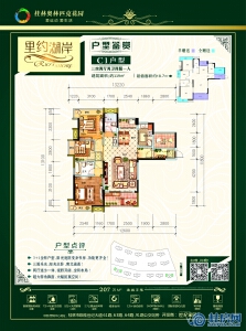 11#、17#C1户型：119㎡三房两厅两卫