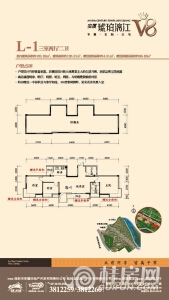 安厦琥珀漓江V8 L-1户型 三室两厅两卫 120.51㎡