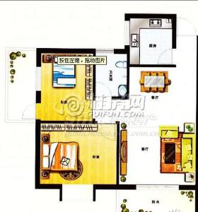 中房·阳光两房两厅一卫户型图