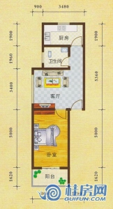 13#A户型一房一厅一卫53.26㎡（售罄）