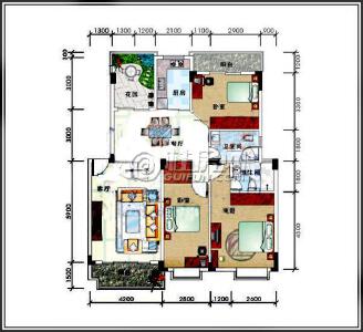 碧水康城20#A1户型三房两厅两卫（售罄）