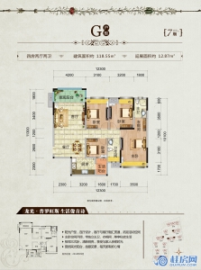 龙光普罗旺斯7期G户型：118.55㎡