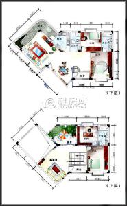 碧水康城1#A1户型四房复式