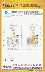 冠泰水晶郦城D户型小复式117.94㎡