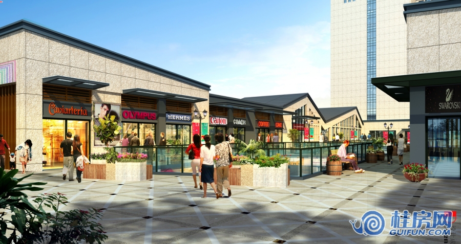 弘大花江荟谷.后街效果图（街道内景图）