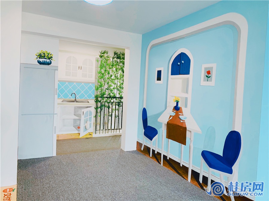 彰泰橘子郡双钥匙户型合并134㎡户型餐厅样板间