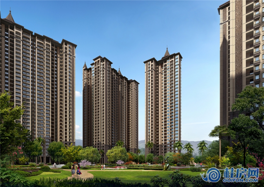 碧园香槟小镇庭院效果图