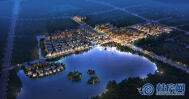 荣和·林溪府夜景鸟瞰效果图