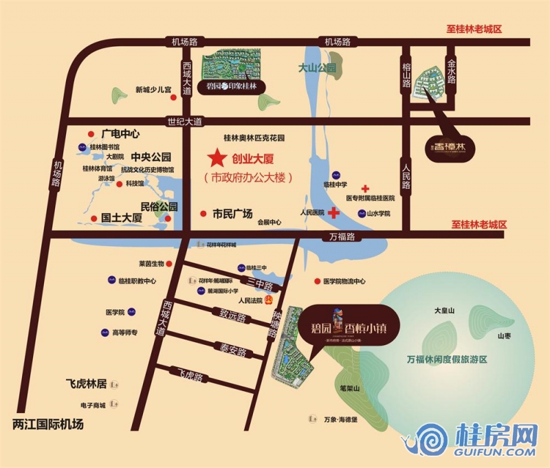 碧园香槟小镇区位图