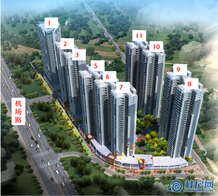 龙仕·德仁学府鸟瞰图（2019.6）