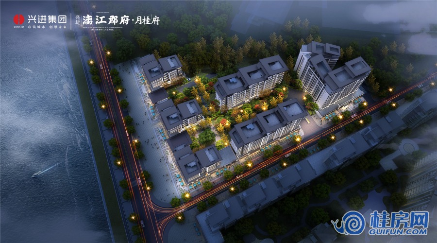 兴进·漓江郡府月桂府鸟瞰图