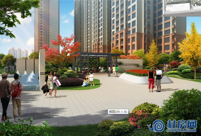 桂林电子商城·天悦城中心景观亭效果图