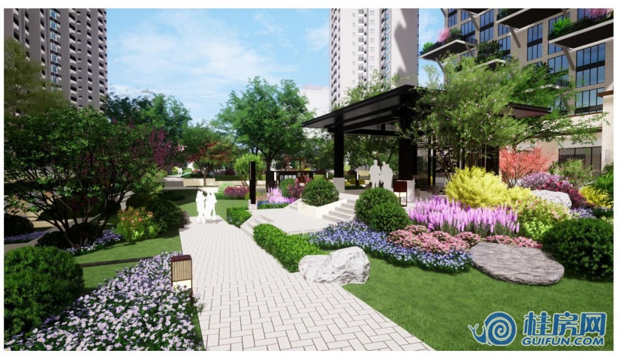 数之城澜庭景观效果图