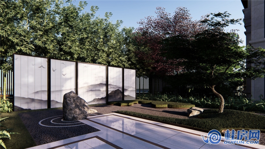 桂林吾悦华府宅间花园效果图（2018.9）