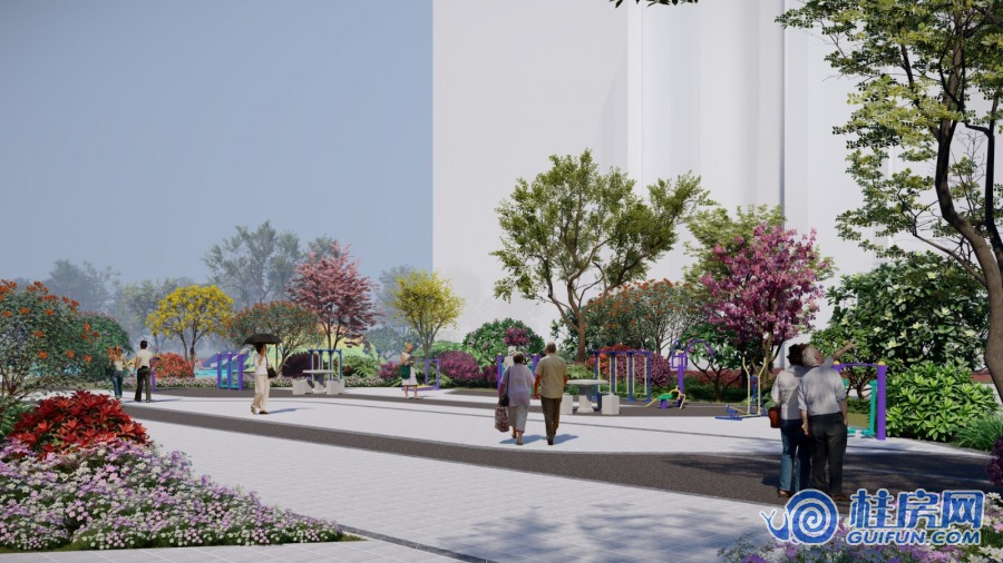 真龙华府园林效果图