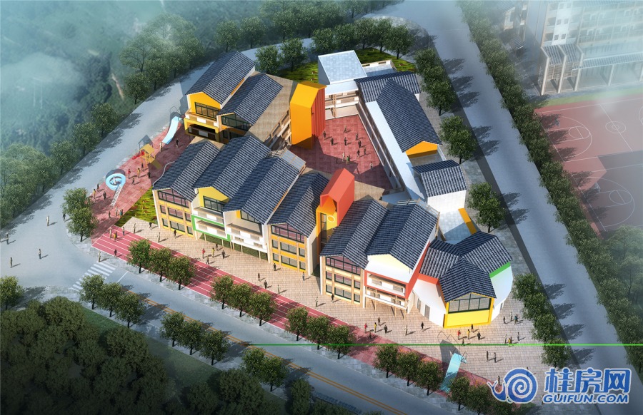 龙胜各族自治县移民创业园幼儿园效果图