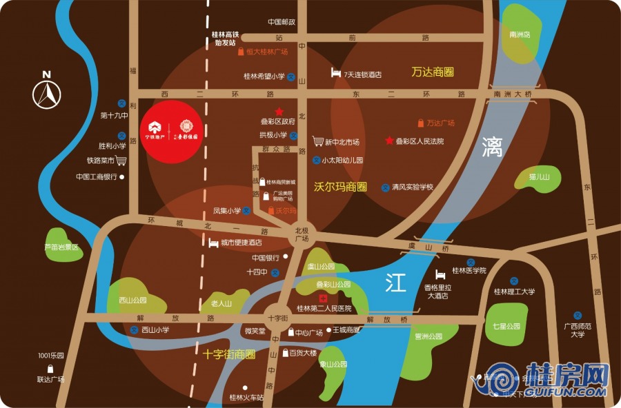 宁铁叠彩佳园区位图