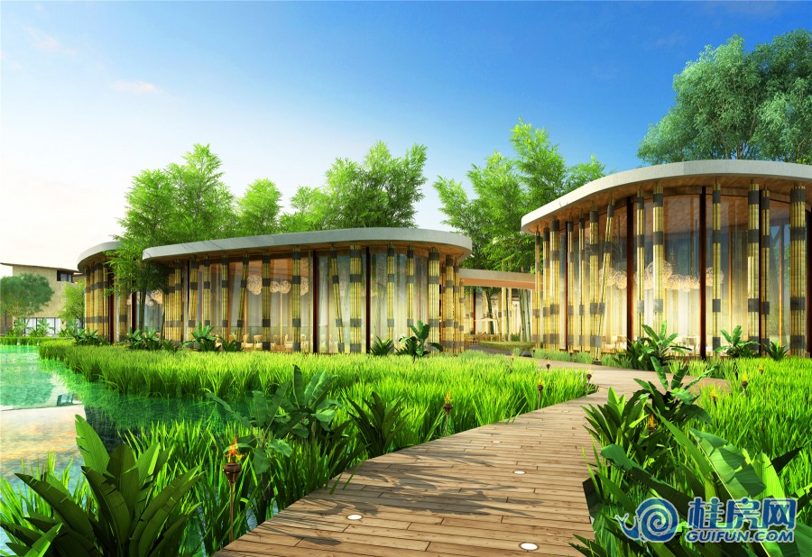 自在桂林商业效果图-长桌宴部落