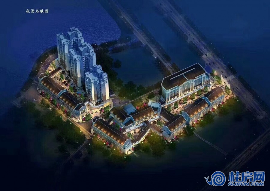 恭城天街鸟瞰效果图