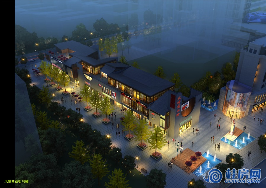 金顶盛世广场风情商业街鸟瞰图