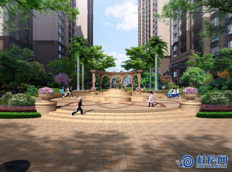 远峰·新天地中庭景观效果图
