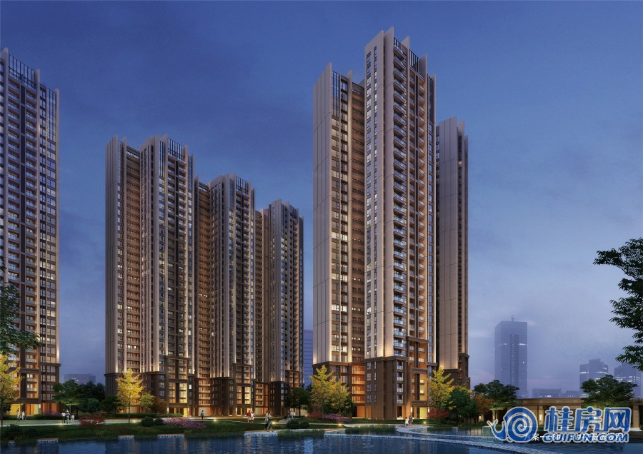 桂林大龙府一期夜景效果图