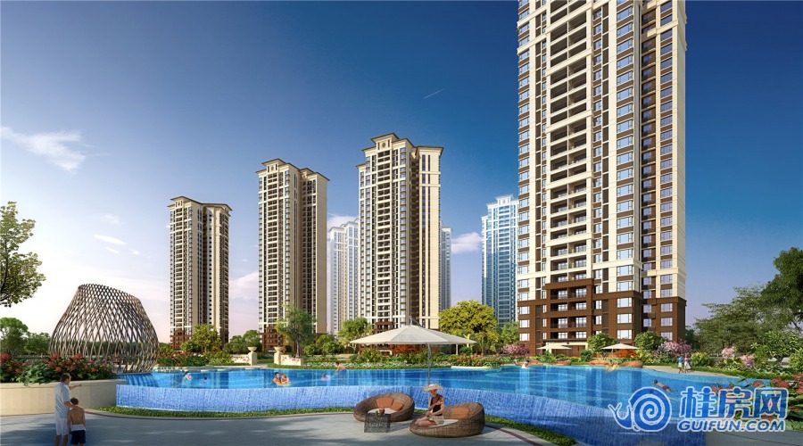 绿涛公园里花影泳池效果图