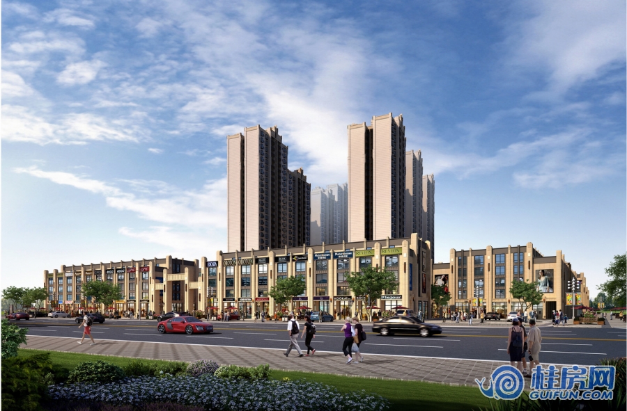 远峰·新天地沿街透视效果图
