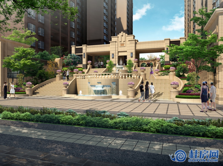 远峰·新天地大门景观效果图