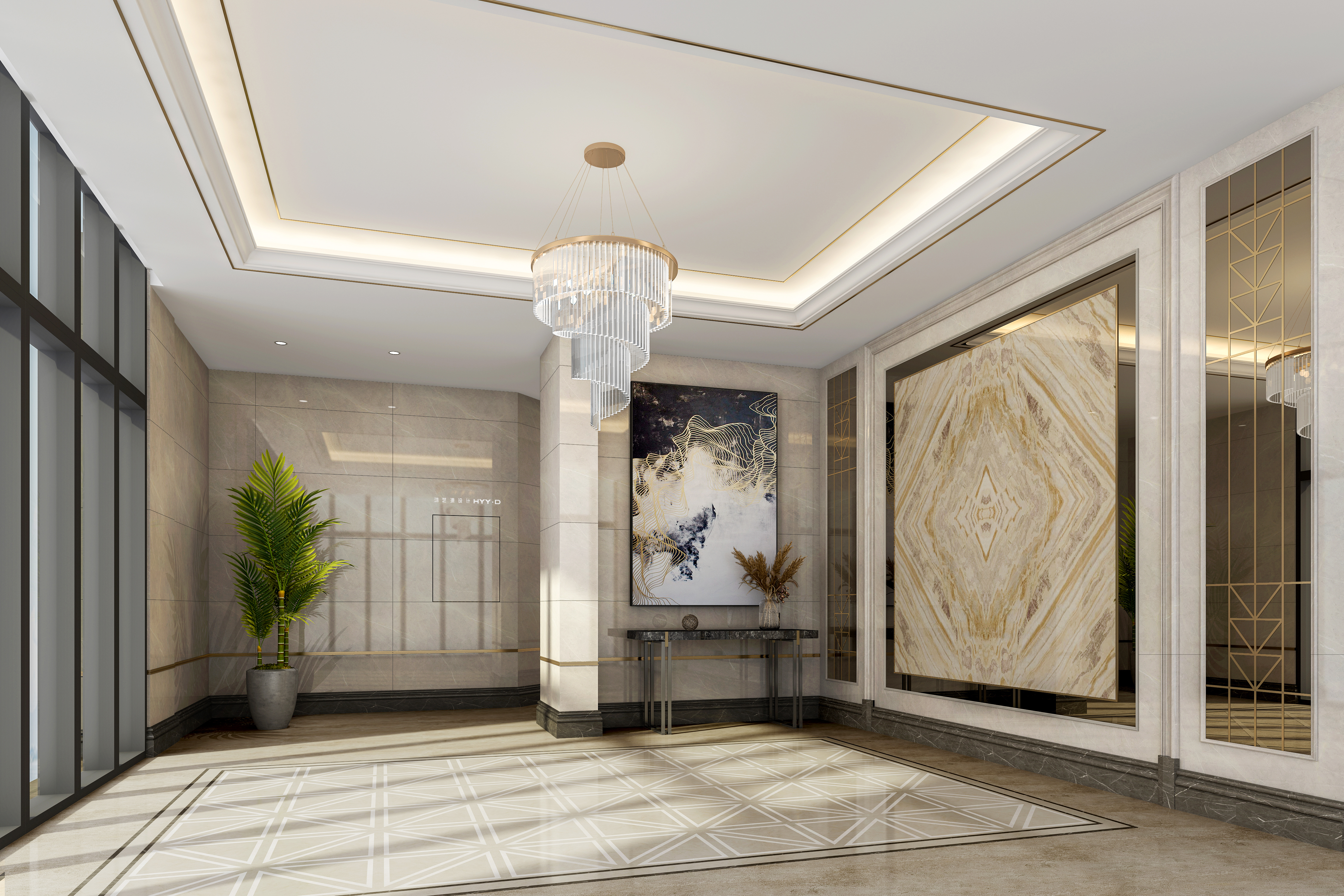 碧园华骊茗城大堂效果图