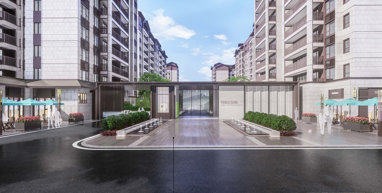 利森·红悦城园林景观效果图