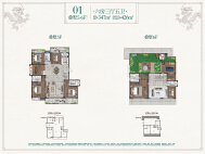 桂林顺祥郡叠墅01户型（5-6F）
