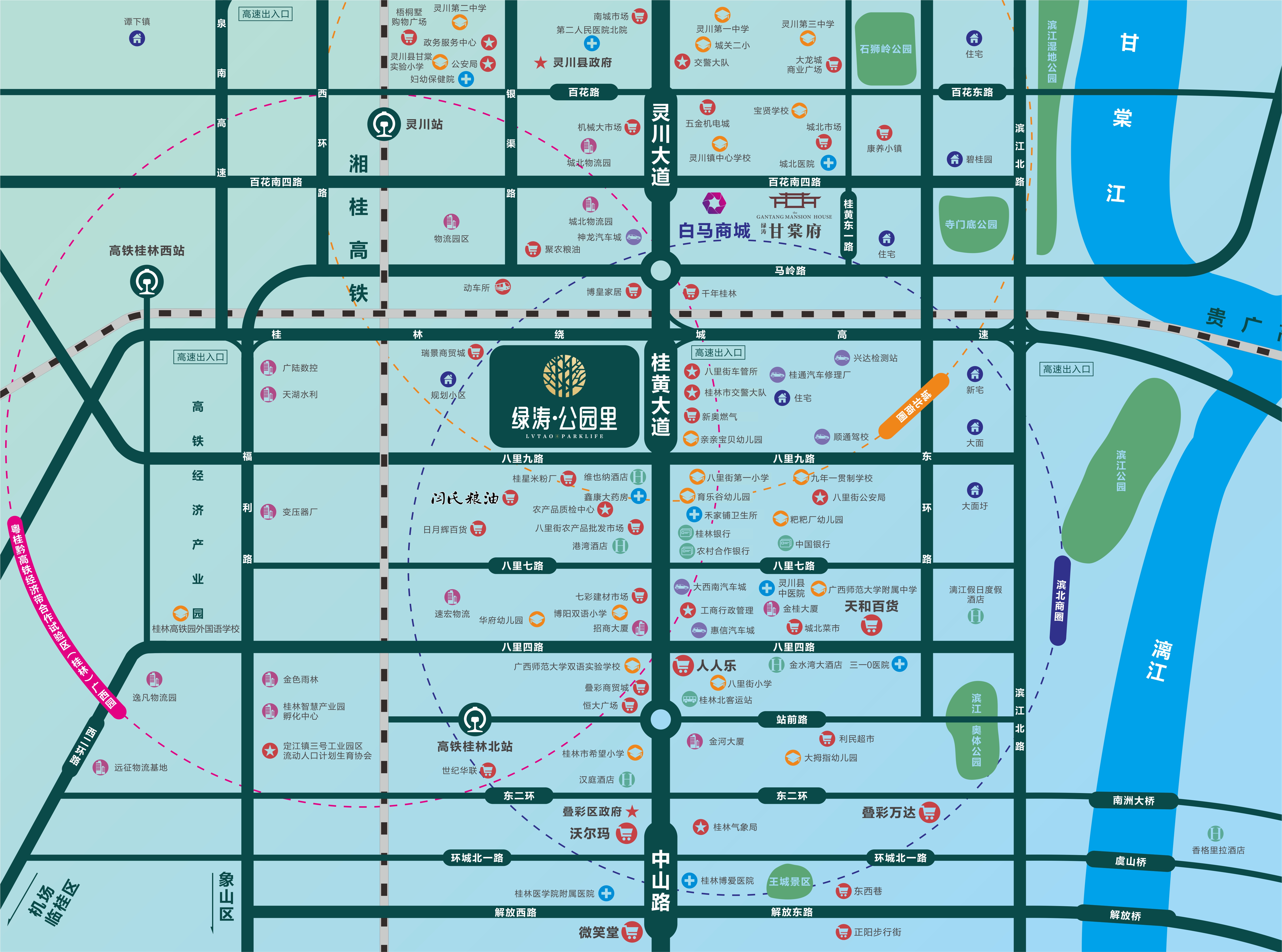 绿涛公园里区位图