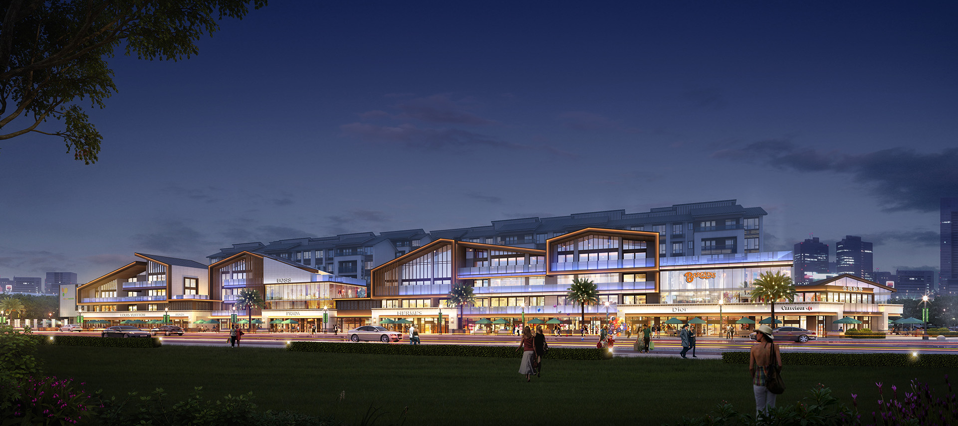 （1#2#）沿街夜景效果