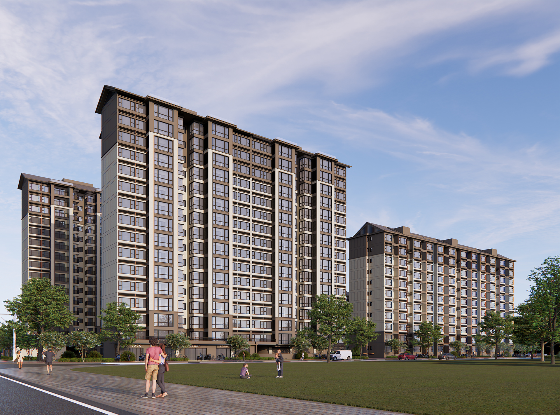 北面沿街效果图